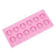 Carlie 12-Capacity Silicone Lollypop Mold Candy Mold Soap Mold Chocolate Mold With 20Pcs/Pack Sucker For Baking N2