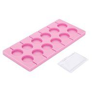 Carlie 12-Capacity Silicone Lollypop Mold Candy Mold Soap Mold Chocolate Mold With 20Pcs/Pack Sucker For Baking N4