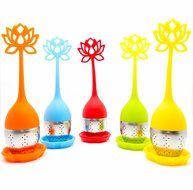 Silicone Lotus Tea Infuser by Simply Tealicious Tea Company (Blue) N4