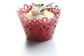 Kuke 24 pcs ET Alien Face Laser Cut Cupcake Wrappers Cupcake Liners Muffin Container for Baby Shower Baby Birthday... N4