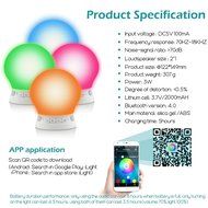 KUCAM Wireless Bluetooth 4.0 Speaker with Mood Led Night Light, App Remote Control Color Changing, AUX Audio TF... N7