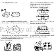 L.Store &reg; Ice Ball Maker Mold - 4 Cups Spherical Ice Balls- Black Flexible Silicone Ice Tray - Molds 4 X 4.5cm... N4