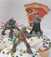 Teenage Mutant Ninja Turtles 15 Piece Birthday Cupcake Topper Set Featuring 2" to 3" Cupcake Toppers of Sensei... N7