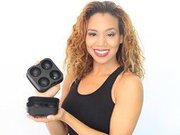 L.Store &reg; Ice Ball Maker Mold - 4 Cups Spherical Ice Balls- Black Flexible Silicone Ice Tray - Molds 4 X 4.5cm... N6