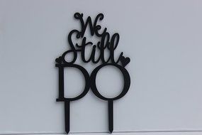 Meijiafei Cursive We Still DO Wedding Cake Decoration Soiree Collection