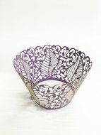 HUAL Cupcake Wrappers 50 Filigree Artistic Bake Cake Paper Cups Large leaves Lace Laser Cut Liner Baking Cup Muffin... N11