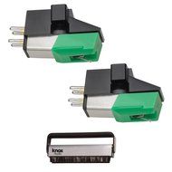 Audio-Technica AT95E Dual Magnet Phono Cartridge (2-Pack) with Knox Vinyl Brush Cleaner
