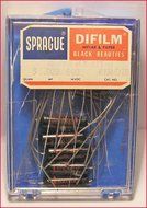 LOT OF 10 NOS SPRAGUE BLACK BEAUTY DIFILM MYLAR AND PAPER CAPACITORS .002MF 600V