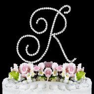 RENAISSANCE MONOGRAM WEDDING CAKE TOPPER LARGE LETTER R by Other