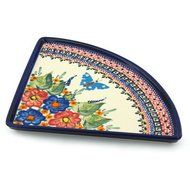 Polish Pottery Pizza Plate 11-inch Spring Splendor UNIKAT N3