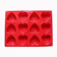 6 Holes Heart Shaped Silicone Mold For Chocolate, Cake, Jelly, Pudding, Handmade Soap, Set of 2 N4