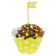 AllyDrew Standard Size Polka Dots Cupcake Wrappers (Set of 20), Orange N10