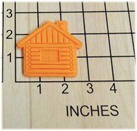Log Cabin Fondant Cookie Cutter and Stamp #1374 N2