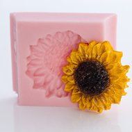 Sunflower Silicone Mold Food Safe Fondant, Chocolate, Candy, Mint, Resin, Polymer Clay, Jewelry, Craft Mold. Flexible... N2