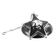 1 X Star Face Stainless Steel Tea Infuser with Drip Tray