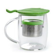 Camelia Tip Tea Strainer and Glass Mug Set by Charles Viancin