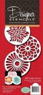 Designer Stencils C559 Modern Flower Cookie Stencil Set, Beige/Semi-Transparent N3