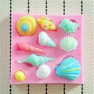 Beauty Clubs 3D Seashell Conch Shape Silicone Cake Mold Fondant Candy Tools N7