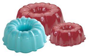 Set of 3 Nordic Ware Cake Formed Bundt Pans - 12 , 6, 3 Cup in Assorted Colors N2