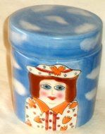 Ganz Bella Casa Susan Paley Tea Caddy Ladies Club Coastal Clouds
