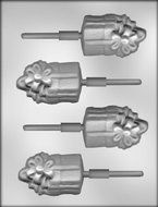 CK Products 3-Inch Christmas Package Sucker Chocolate Mold