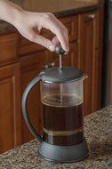 FP Coffee Maker French Press Coffee Maker w/ Glass Carafe and Sturdy Plastic Frame: 34 oz (8 cup) capacity; black N9