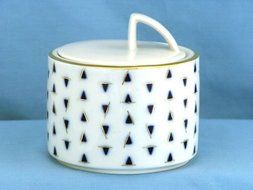 Lomonosov Cobalt Crackle Tea Caddy