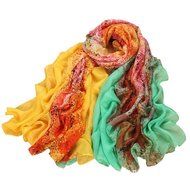 Banggood New 1x Fashionable Soft Chiffon Printed Floral Scarf N6