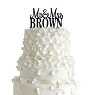 Sugar Yeti | Custom Personalized Mr &amp; Mrs Wedding Cake Topper With Your Last Name Acrylic Cake Topper for Special... N6