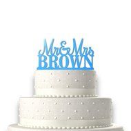 Sugar Yeti | Custom Personalized Mr &amp; Mrs Wedding Cake Topper With Your Last Name Acrylic Cake Topper for Special... N9