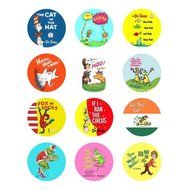 CUSTOMIZED Dr Seuss Lorax Cat in the Hat Grinch Book Edible Cupcake Topper Image
