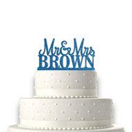 Sugar Yeti | Custom Personalized Mr &amp; Mrs Wedding Cake Topper With Your Last Name Acrylic Cake Topper for Special... N10