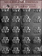 BITE SIZE SHAMROCKS Chocolate candy mold with &copy; molding Instructions - Set of 2