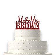 Sugar Yeti | Custom Personalized Mr &amp; Mrs Wedding Cake Topper With Your Last Name Acrylic Cake Topper for Special... N12