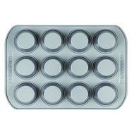Farberware Nonstick Bakeware 12-Cup Muffin Pan, Gray N3