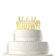Sugar Yeti | Custom Personalized Mr &amp; Mrs Wedding Cake Topper With Your Last Name Acrylic Cake Topper for Special... N13