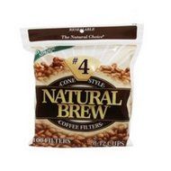 Natural Brew B62102 Natural Brew Coffee Filters Cone, #4 -12x40cnt