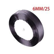 25 yards/roll 6mm Single Face Satin Ribbon Decor Gift Packing Christmas Ribbons-Dark Green N53