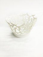 HUAL Cupcake Wrappers 50 Filigree Artistic Bake Cake Paper Cups LOVE Lace Laser Cut Liner Baking Cup Muffin Case... N4
