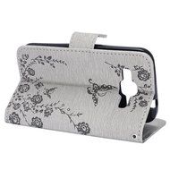 Galaxy Core Prime Wallet Case,PHEZEN Serect Garden Butterfly Flower Inlaid Shiny Glitter Diamond Pu Leather Flip... N53