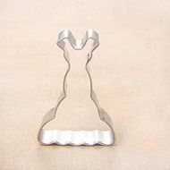 Y&amp;XL&amp;H Sleeved Fishtail Wedding Dress/ Princess Gown Shape Cookie Cutters Fuirt Cut Moulds, Stainless Steel N3