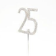 Cosmos &reg; Rhinestone Crystal Silver Number 50 Birthday 50th Anniversary Cake Topper N6
