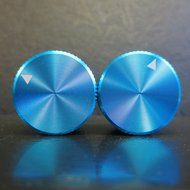 Riverstone Audio - Pair (2 PCS, Blue Color) Potentiometer Knobs, - Solid Aluminum - CNC Machined - BLUE Anodized... N5