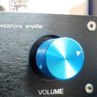 Riverstone Audio - Pair (2 PCS, Blue Color) Potentiometer Knobs, - Solid Aluminum - CNC Machined - BLUE Anodized... N6