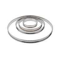 Matfer Bourgeat 371611 Plain Tart Ring, Silver