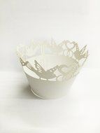 HUAL Cupcake Wrappers 50 Filigree Artistic Bake Cake Paper Cups Birds Lace Laser Cut Liner Baking Cup Muffin Case... N2
