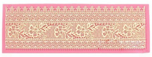 Lesirit Silicone Fondant Cake Lace Embossed Cake Mold Mat (A)