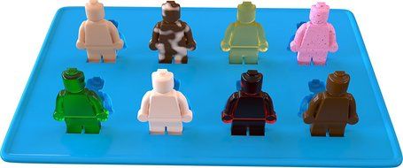 3 Pack - Candy Molds &amp; Silicone Ice Cube Tray - Lego Building Blocks, Jello and Toy Figures - Chocolate &amp; Strawberry... N3