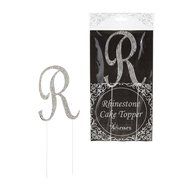 Lunaura - Sparkling Rhinestone Letter Cake Topper - R