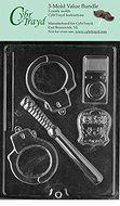 CybrTrayd J078-3BUNDLE Policeman Set Chocolate Candy Mold with Exclusive Copyrighted Chocolate Molding Instructions